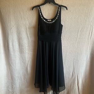 Elegant Black Asymmetrical Dress